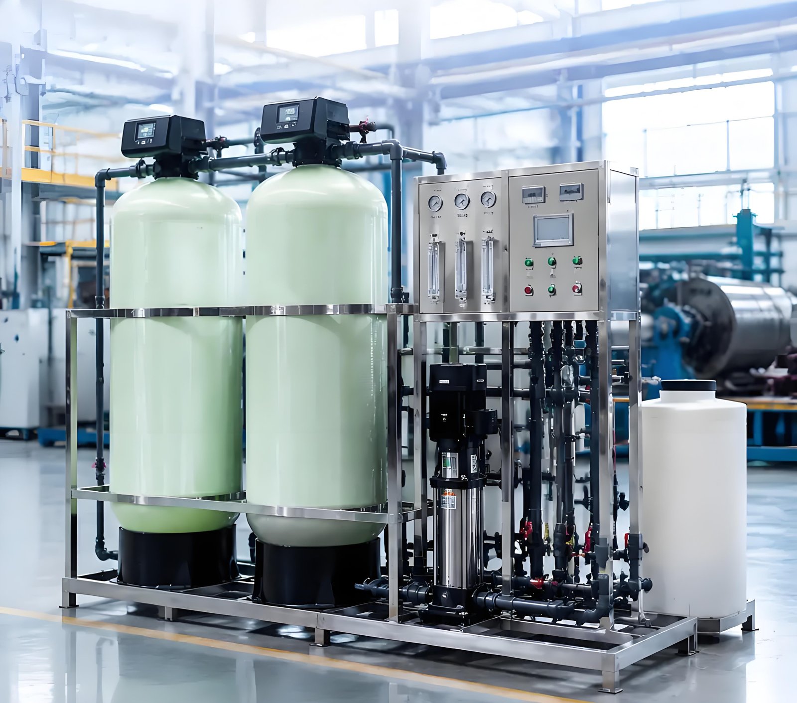 WANDONG ENVIRO Duplex Water Softener System Skid